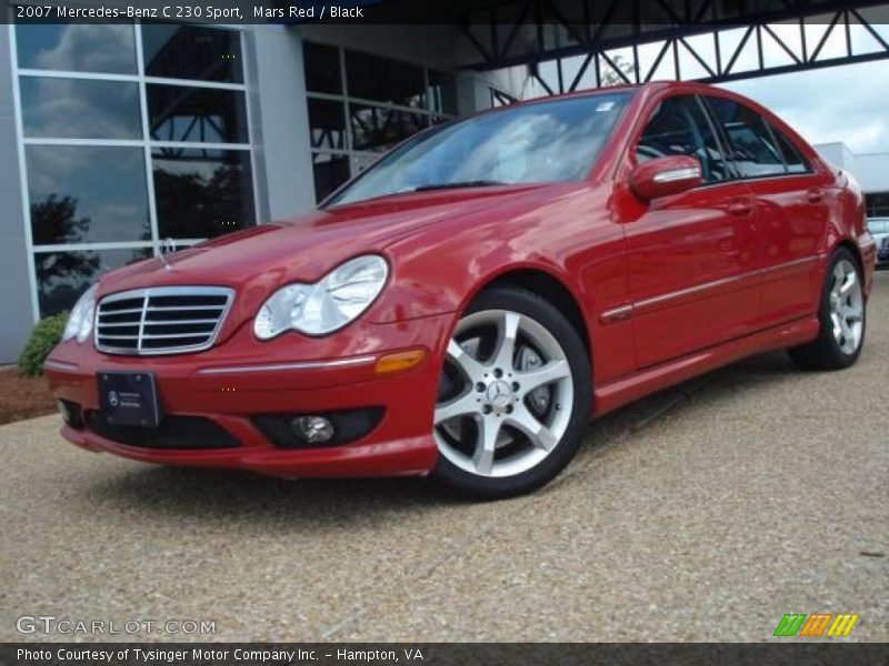 Mars Red / Black 2007 Mercedes-Benz C 230 Sport