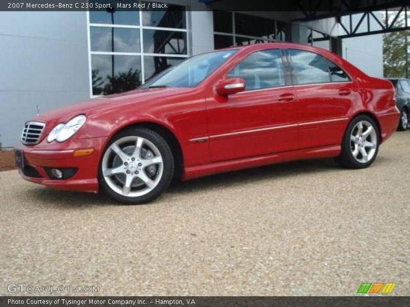 Mars Red / Black 2007 Mercedes-Benz C 230 Sport