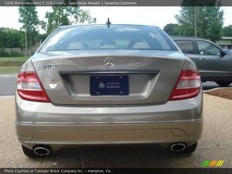 Sand Beige Metallic / Savanna/Cashmere 2008 Mercedes-Benz C 300 Luxury