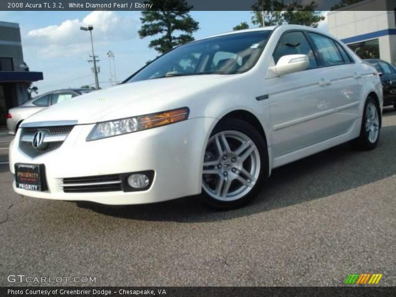 White Diamond Pearl / Ebony 2008 Acura TL 3.2