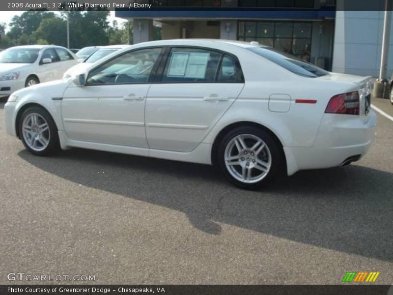 White Diamond Pearl / Ebony 2008 Acura TL 3.2
