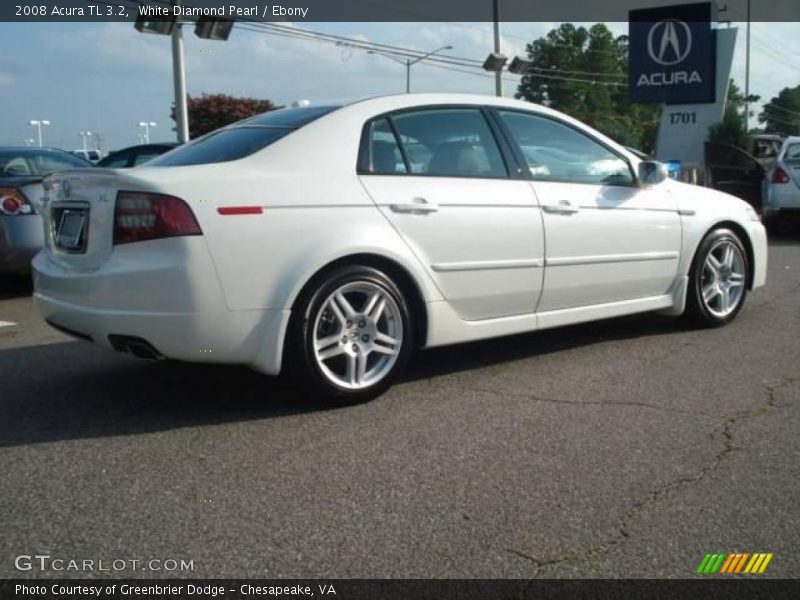 White Diamond Pearl / Ebony 2008 Acura TL 3.2