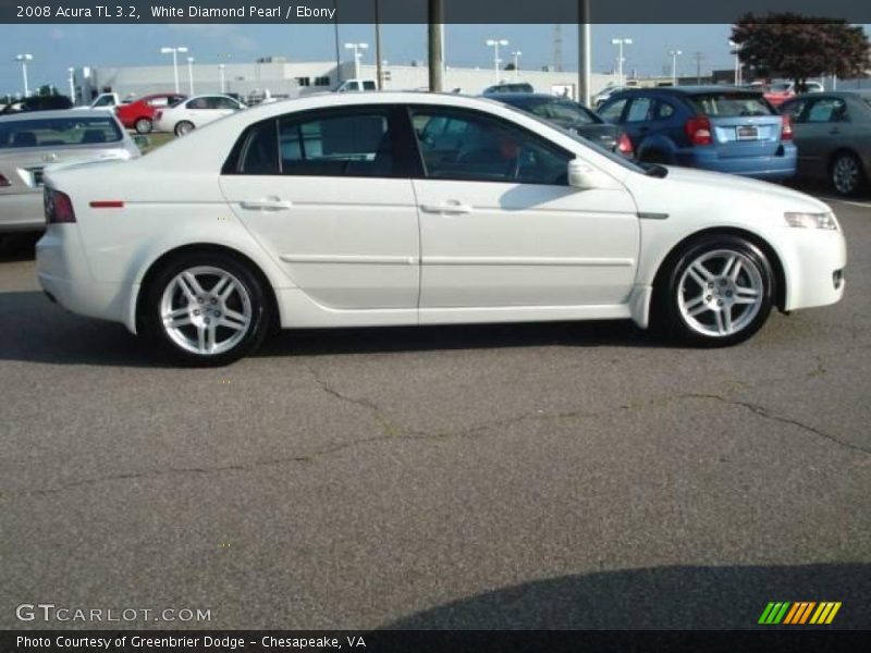 White Diamond Pearl / Ebony 2008 Acura TL 3.2