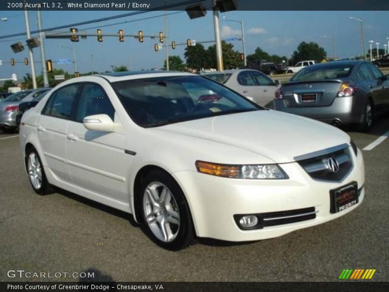 White Diamond Pearl / Ebony 2008 Acura TL 3.2