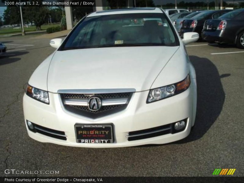 White Diamond Pearl / Ebony 2008 Acura TL 3.2