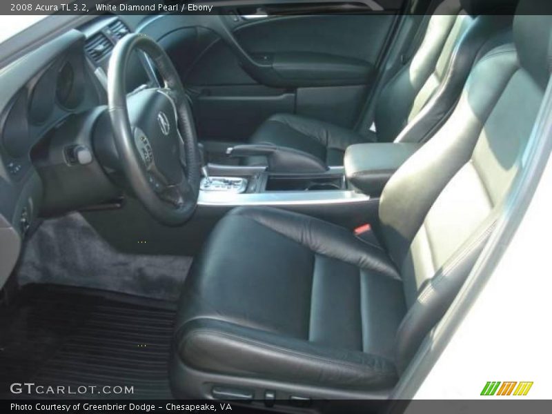 White Diamond Pearl / Ebony 2008 Acura TL 3.2
