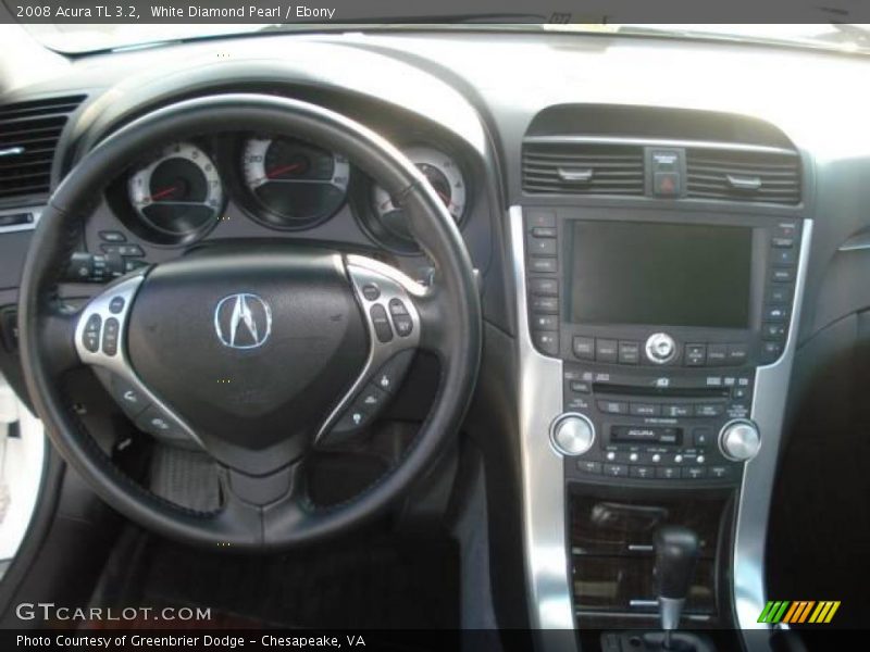 White Diamond Pearl / Ebony 2008 Acura TL 3.2