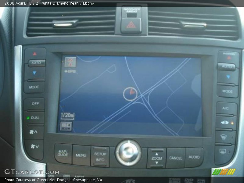 White Diamond Pearl / Ebony 2008 Acura TL 3.2
