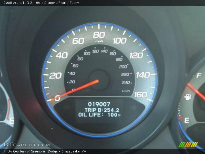 White Diamond Pearl / Ebony 2008 Acura TL 3.2