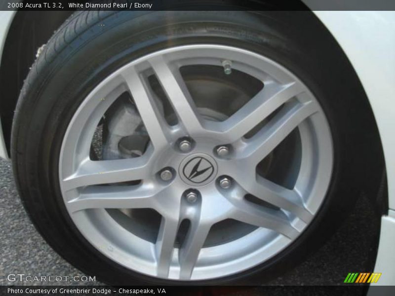 White Diamond Pearl / Ebony 2008 Acura TL 3.2