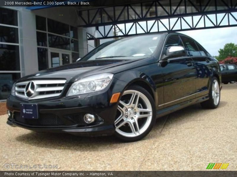 Black / Black 2008 Mercedes-Benz C 300 Sport
