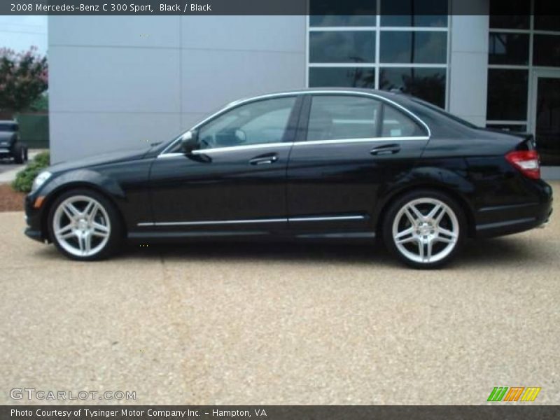 Black / Black 2008 Mercedes-Benz C 300 Sport