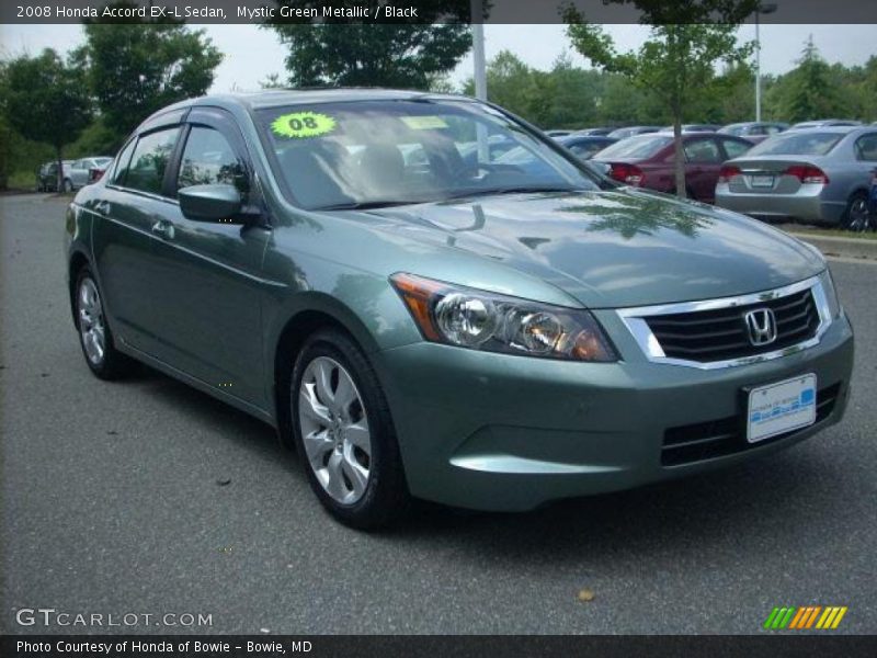 Mystic Green Metallic / Black 2008 Honda Accord EX-L Sedan