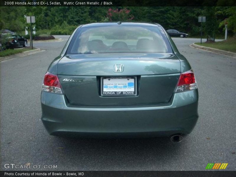Mystic Green Metallic / Black 2008 Honda Accord EX-L Sedan
