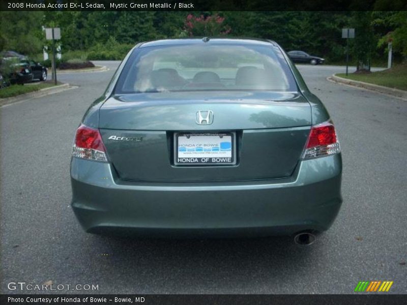 Mystic Green Metallic / Black 2008 Honda Accord EX-L Sedan