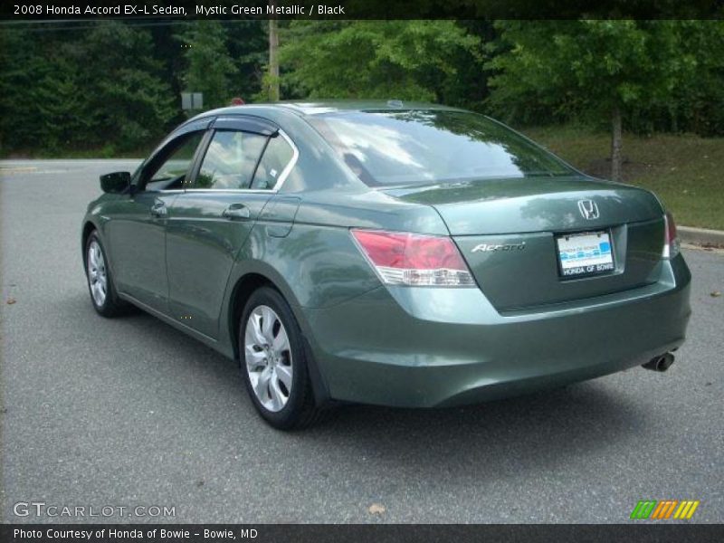 Mystic Green Metallic / Black 2008 Honda Accord EX-L Sedan