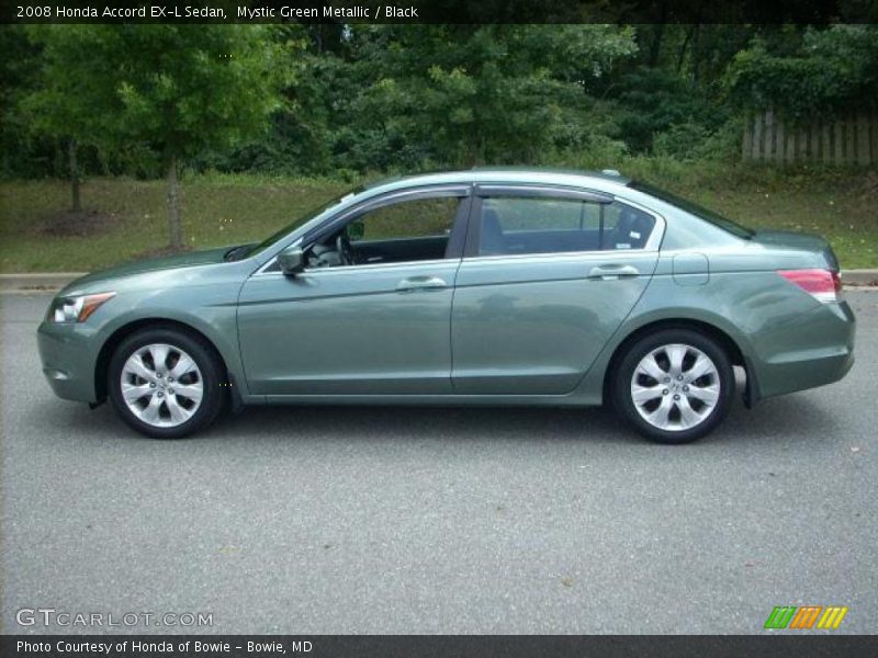 Mystic Green Metallic / Black 2008 Honda Accord EX-L Sedan