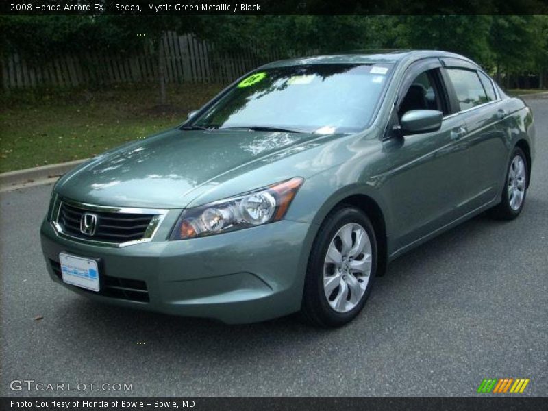 Mystic Green Metallic / Black 2008 Honda Accord EX-L Sedan