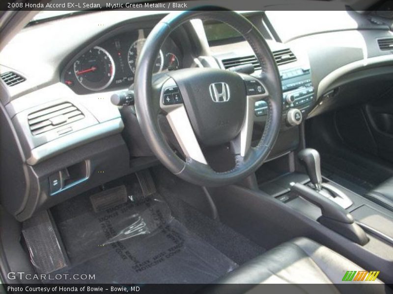 Mystic Green Metallic / Black 2008 Honda Accord EX-L Sedan