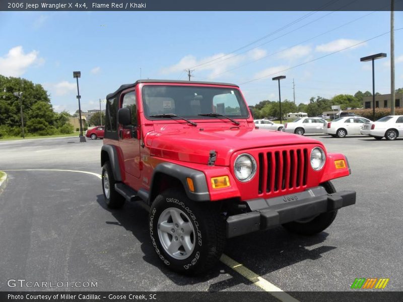 Flame Red / Khaki 2006 Jeep Wrangler X 4x4