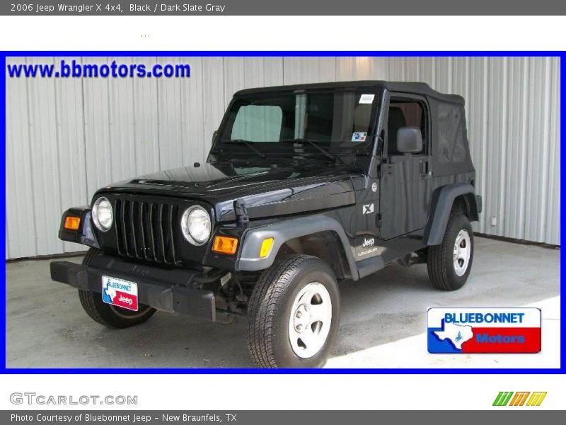 Black / Dark Slate Gray 2006 Jeep Wrangler X 4x4