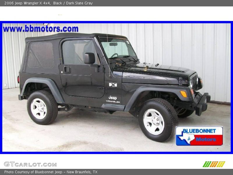 Black / Dark Slate Gray 2006 Jeep Wrangler X 4x4