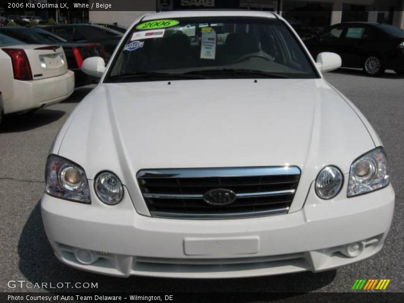 White / Beige 2006 Kia Optima LX