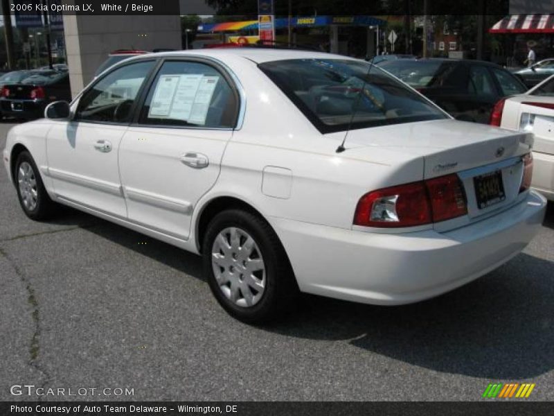 White / Beige 2006 Kia Optima LX