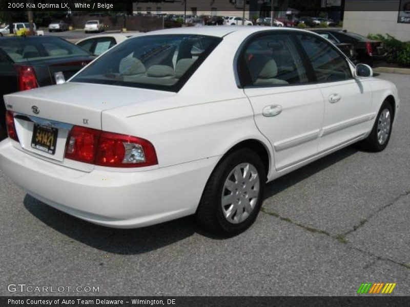 White / Beige 2006 Kia Optima LX