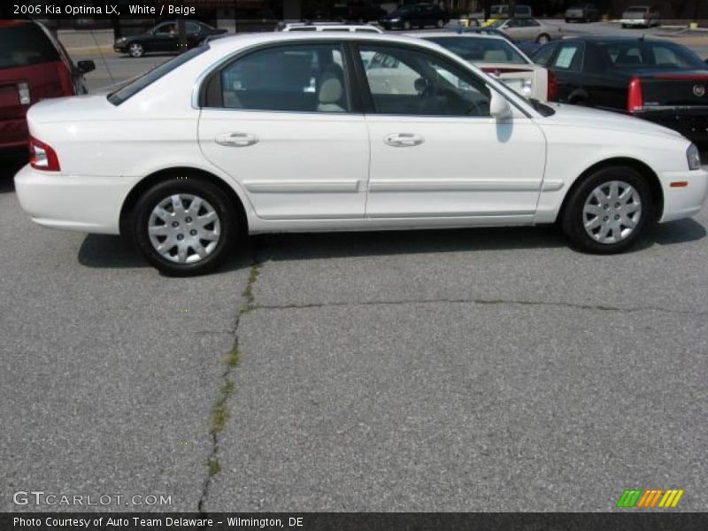 White / Beige 2006 Kia Optima LX