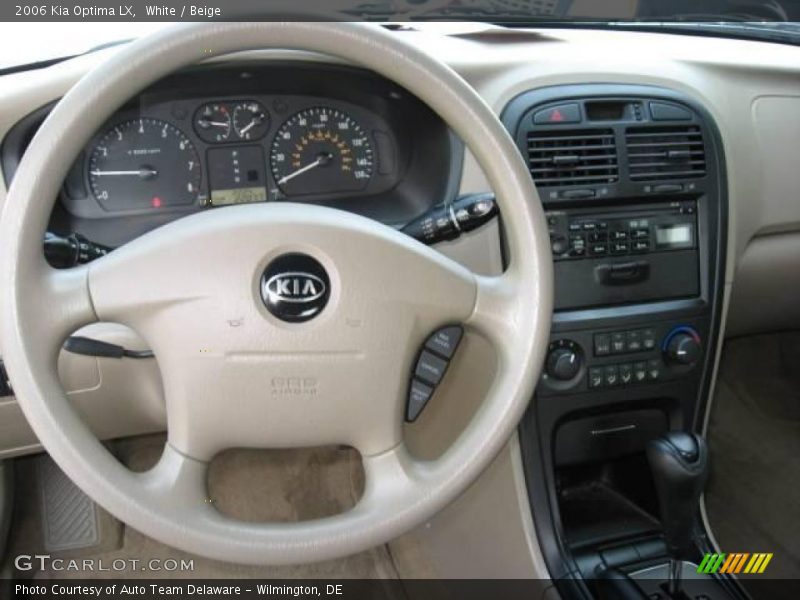 White / Beige 2006 Kia Optima LX