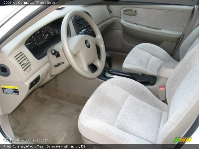 White / Beige 2006 Kia Optima LX