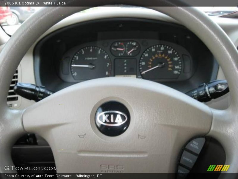 White / Beige 2006 Kia Optima LX