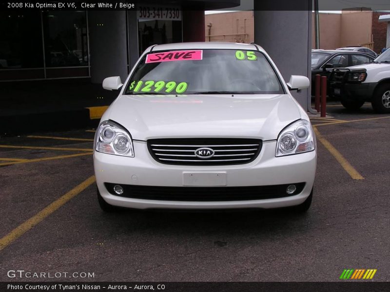 Clear White / Beige 2008 Kia Optima EX V6