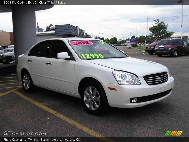 Clear White / Beige 2008 Kia Optima EX V6