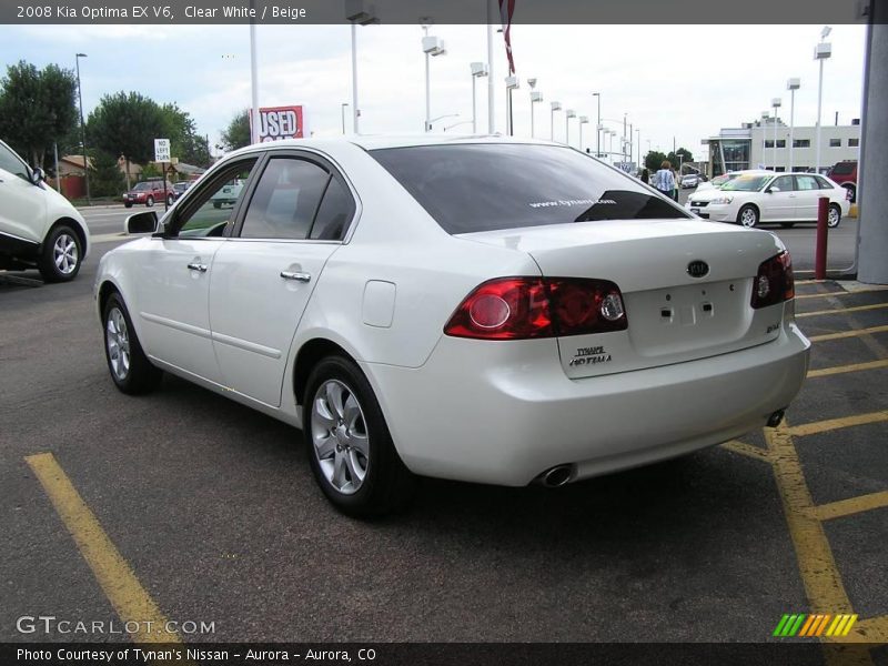 Clear White / Beige 2008 Kia Optima EX V6