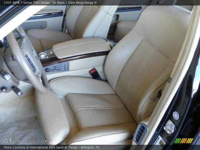 Jet Black / Dark Beige/Beige III 2005 BMW 7 Series 745i Sedan