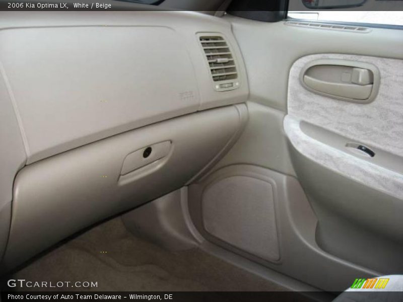 White / Beige 2006 Kia Optima LX