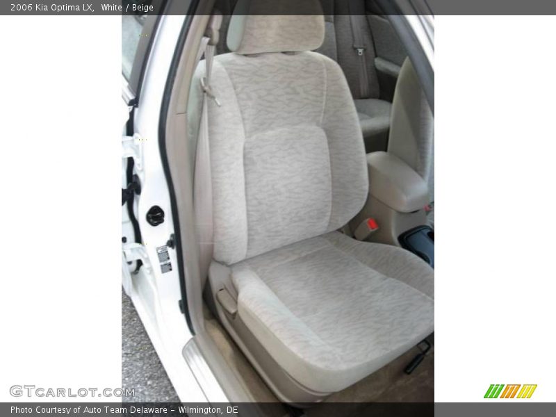 White / Beige 2006 Kia Optima LX