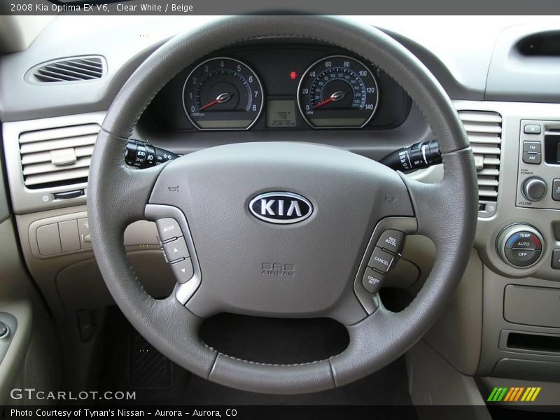 Clear White / Beige 2008 Kia Optima EX V6