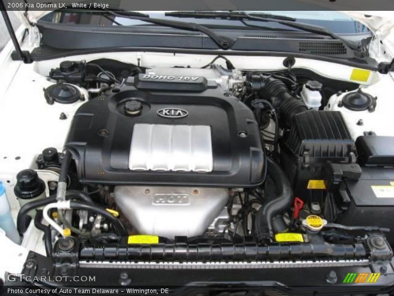 White / Beige 2006 Kia Optima LX