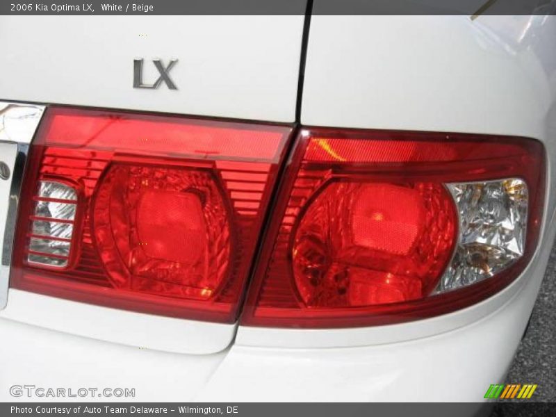 White / Beige 2006 Kia Optima LX