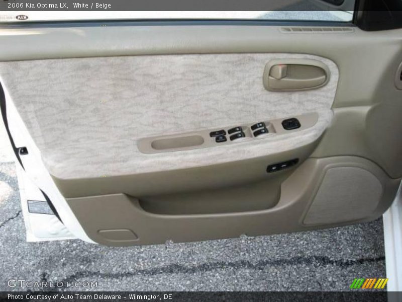 White / Beige 2006 Kia Optima LX