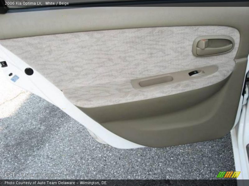 White / Beige 2006 Kia Optima LX