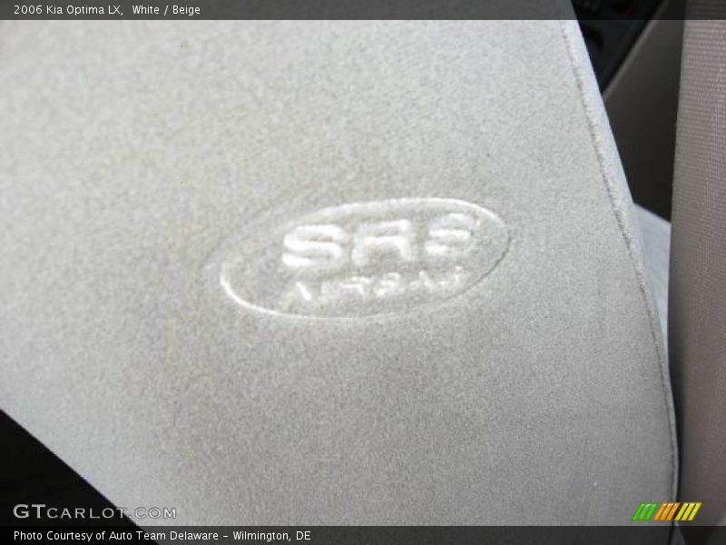 White / Beige 2006 Kia Optima LX