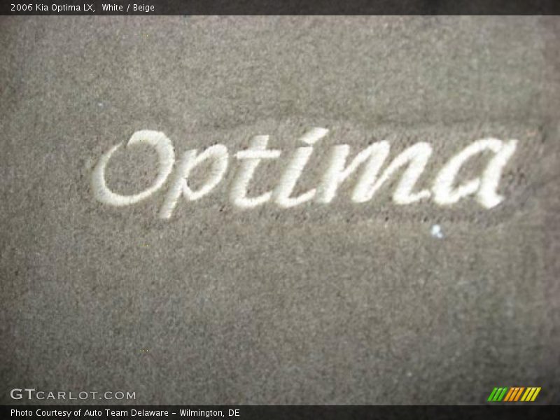 White / Beige 2006 Kia Optima LX