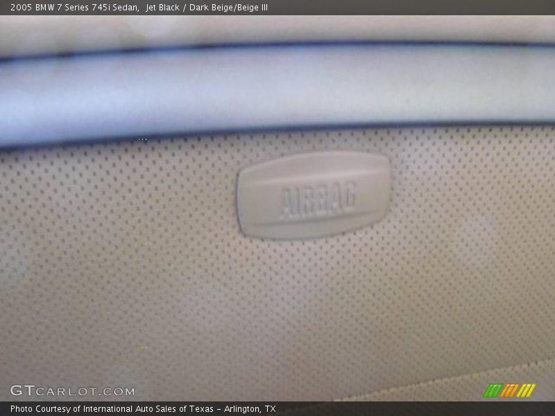 Jet Black / Dark Beige/Beige III 2005 BMW 7 Series 745i Sedan