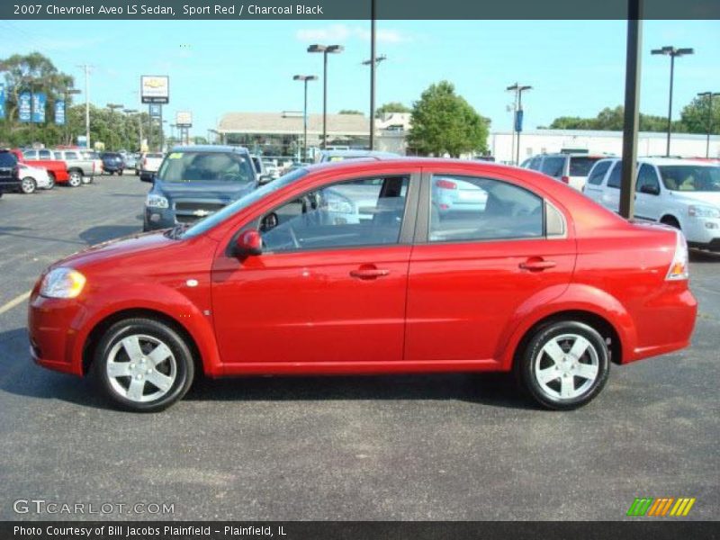 Sport Red / Charcoal Black 2007 Chevrolet Aveo LS Sedan