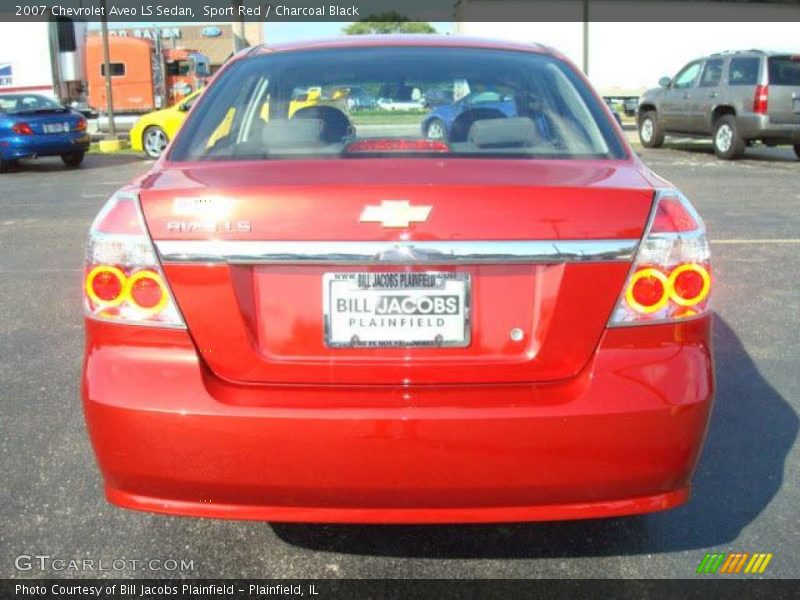 Sport Red / Charcoal Black 2007 Chevrolet Aveo LS Sedan