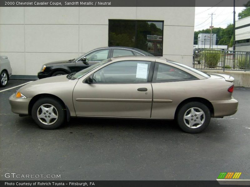 Sandrift Metallic / Neutral 2000 Chevrolet Cavalier Coupe